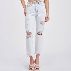 Such A Babe Acid Wash Jeans - Vanilla Sky denim jeans size 29